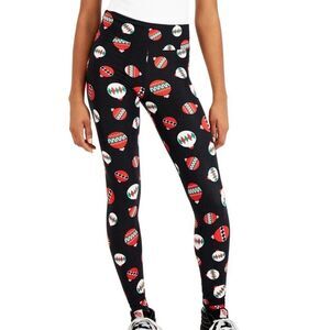 Planet Gold Juniors' Holiday Printed Leggings